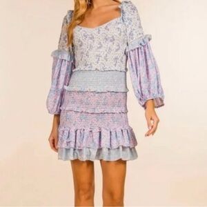 Floral Ruffle Mini Dress